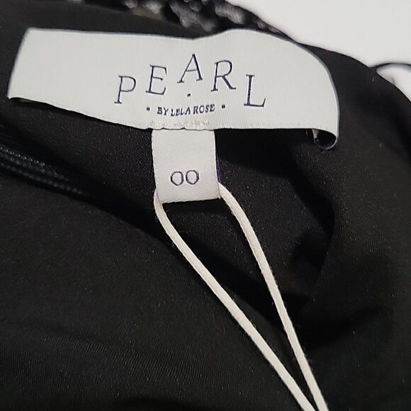 Pearl Lela Rose Embroidered Lace and Tulle Flounce Dress - Picture 11 of 16